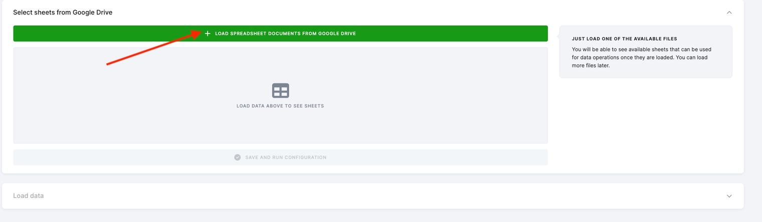 Screenshot - Select Drive files