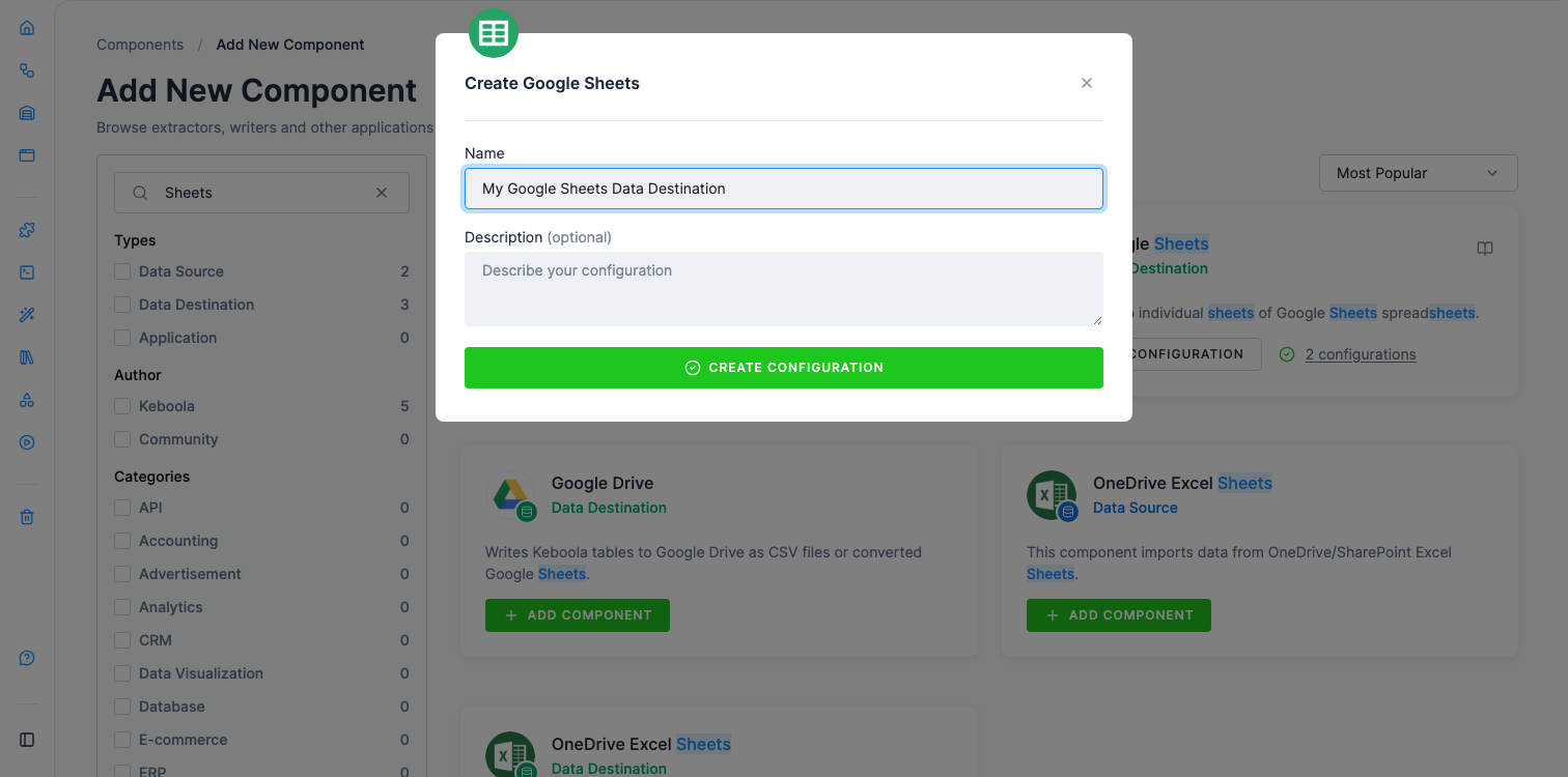 Screenshot - Connect to my data